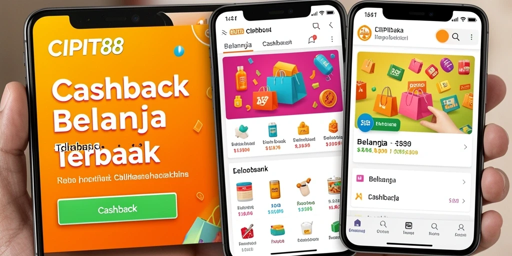 Tangkapan layar dari antarmuka pengguna aplikasi Cashback CIPIT88 yang menarik.