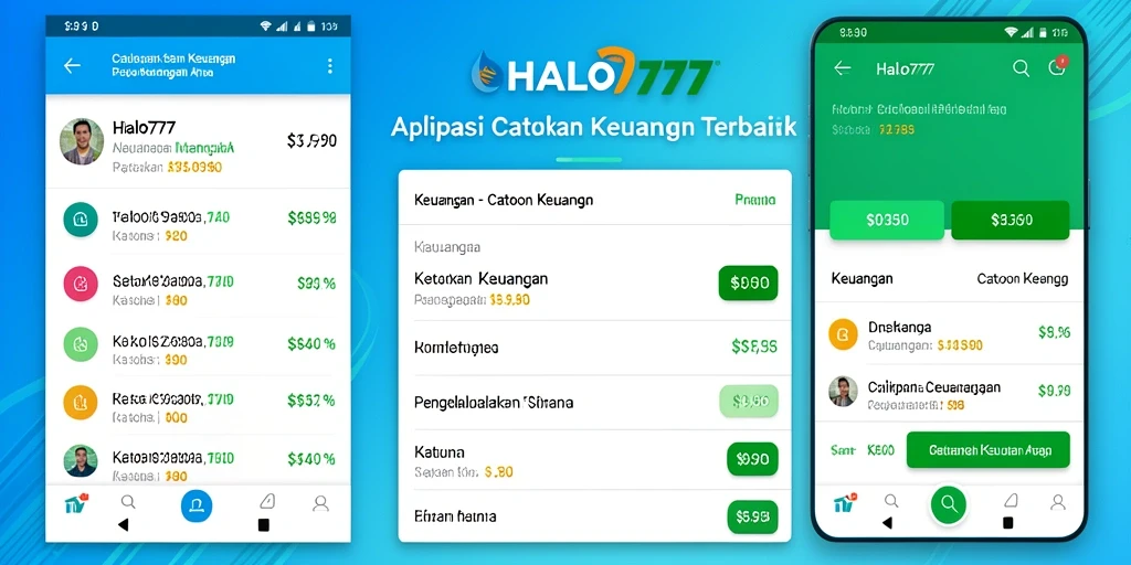 Tampilan antarmuka intuitif aplikasi Catatan Keuangan HALO777.