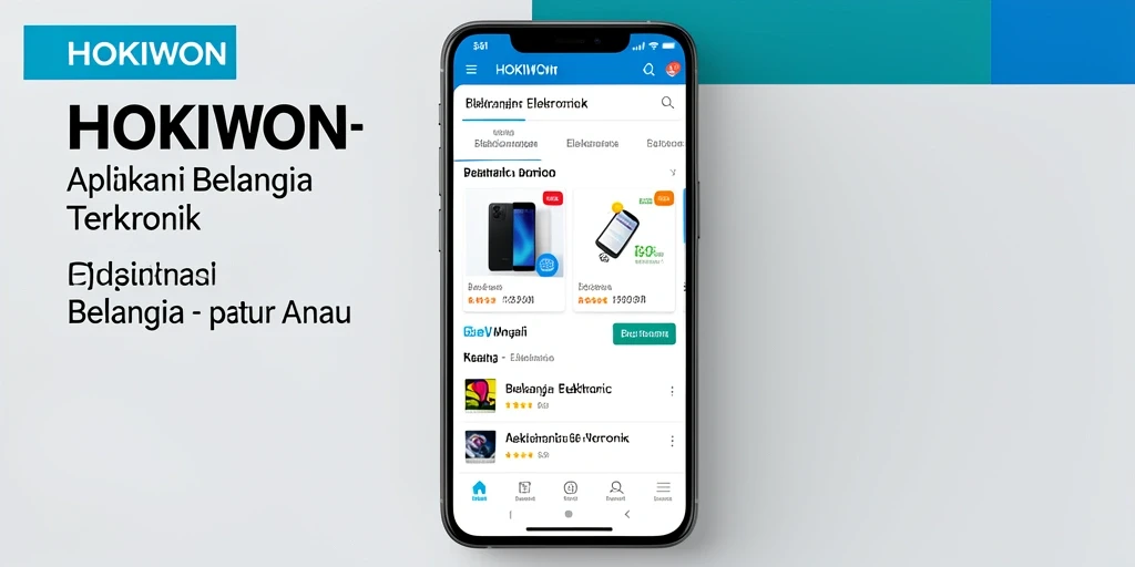 Antarmuka HOKIWON yang menarik dan fungsional untuk belanja elektronik.