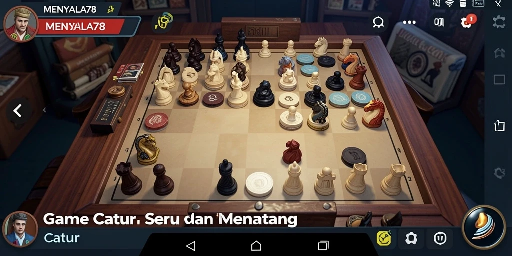 Antarmuka permainan Catur yang menarik di MENYALA78.