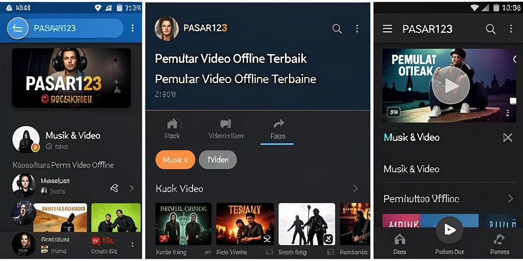 Antarmuka pengguna PASAR123 yang sederhana dan fungsional.