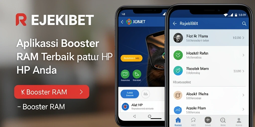 Tampilan antarmuka REJEKIBET yang intuitif untuk mengelola Booster RAM.